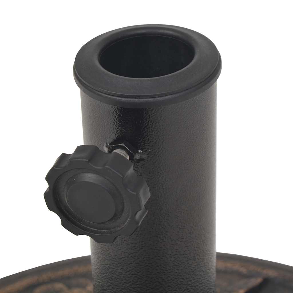 vidaXL Half-Round Parasol Base 9 kg Resin Bronze-Coloured