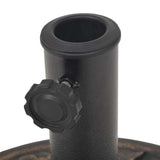 vidaXL Half-Round Parasol Base 9 kg Resin Bronze-Coloured