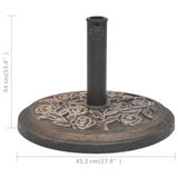 vidaXL Half-Round Parasol Base 9 kg Resin Bronze-Coloured