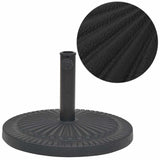 vidaXL Round Parasol Base 14 kg Resin Black