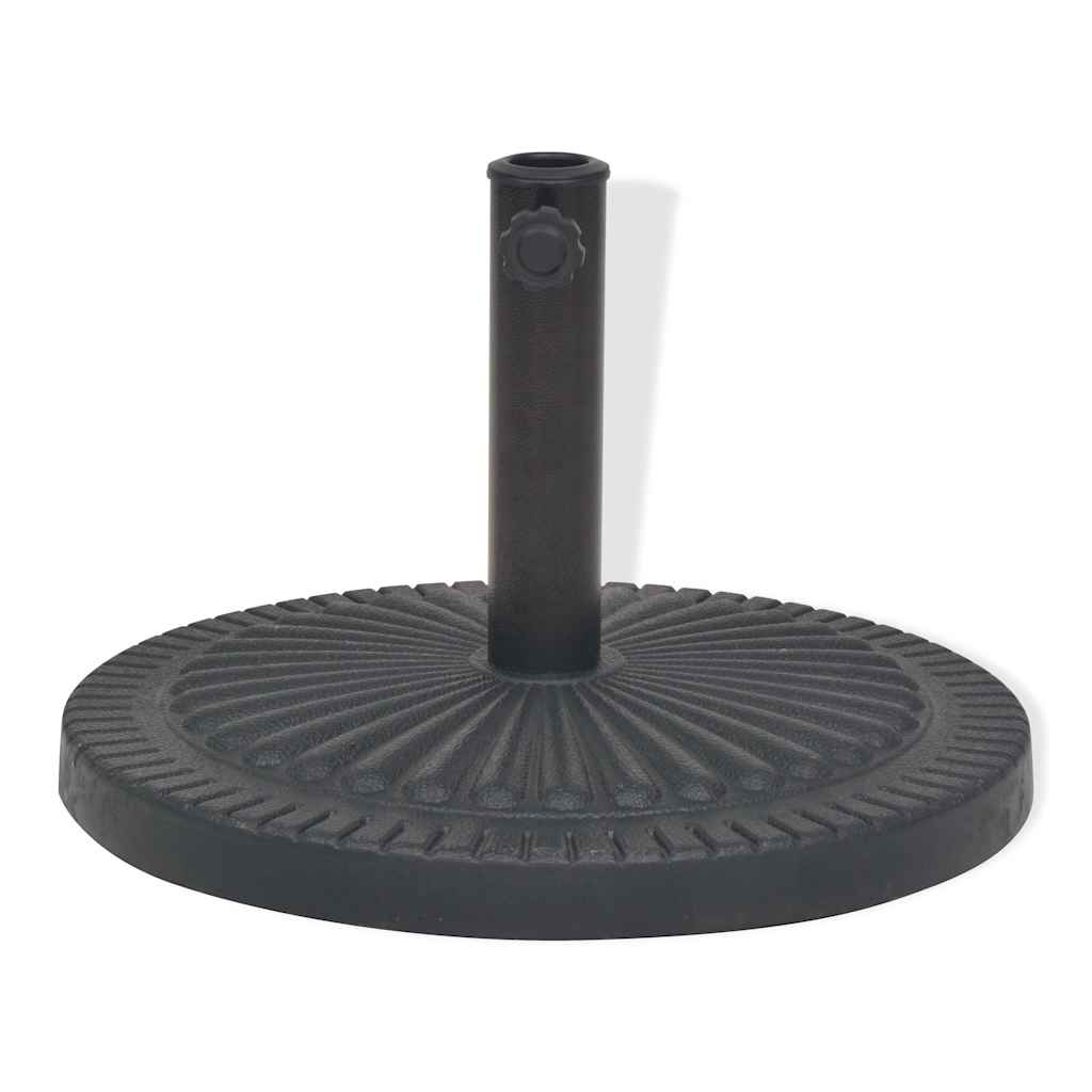 vidaXL Round Parasol Base 14 kg Resin Black