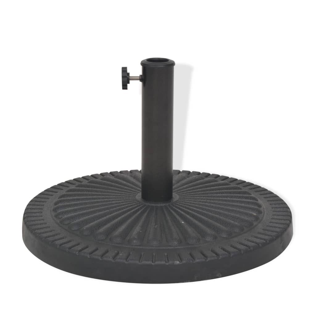 vidaXL Round Parasol Base 14 kg Resin Black