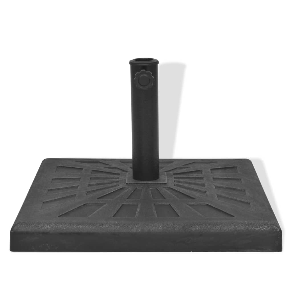 vidaXL Parasol Base Square 19 kg Resin Black