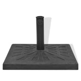vidaXL Parasol Base Square 19 kg Resin Black