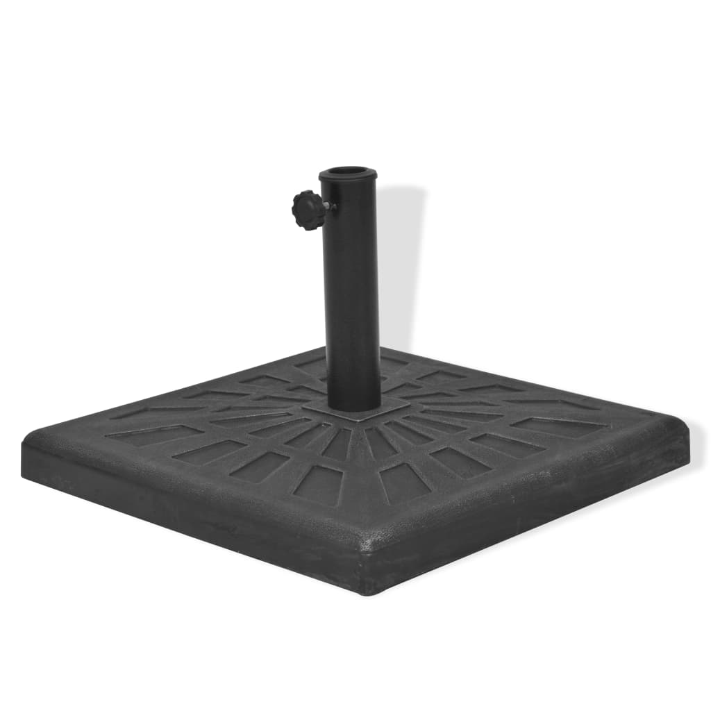 vidaXL Parasol Base Square 19 kg Resin Black