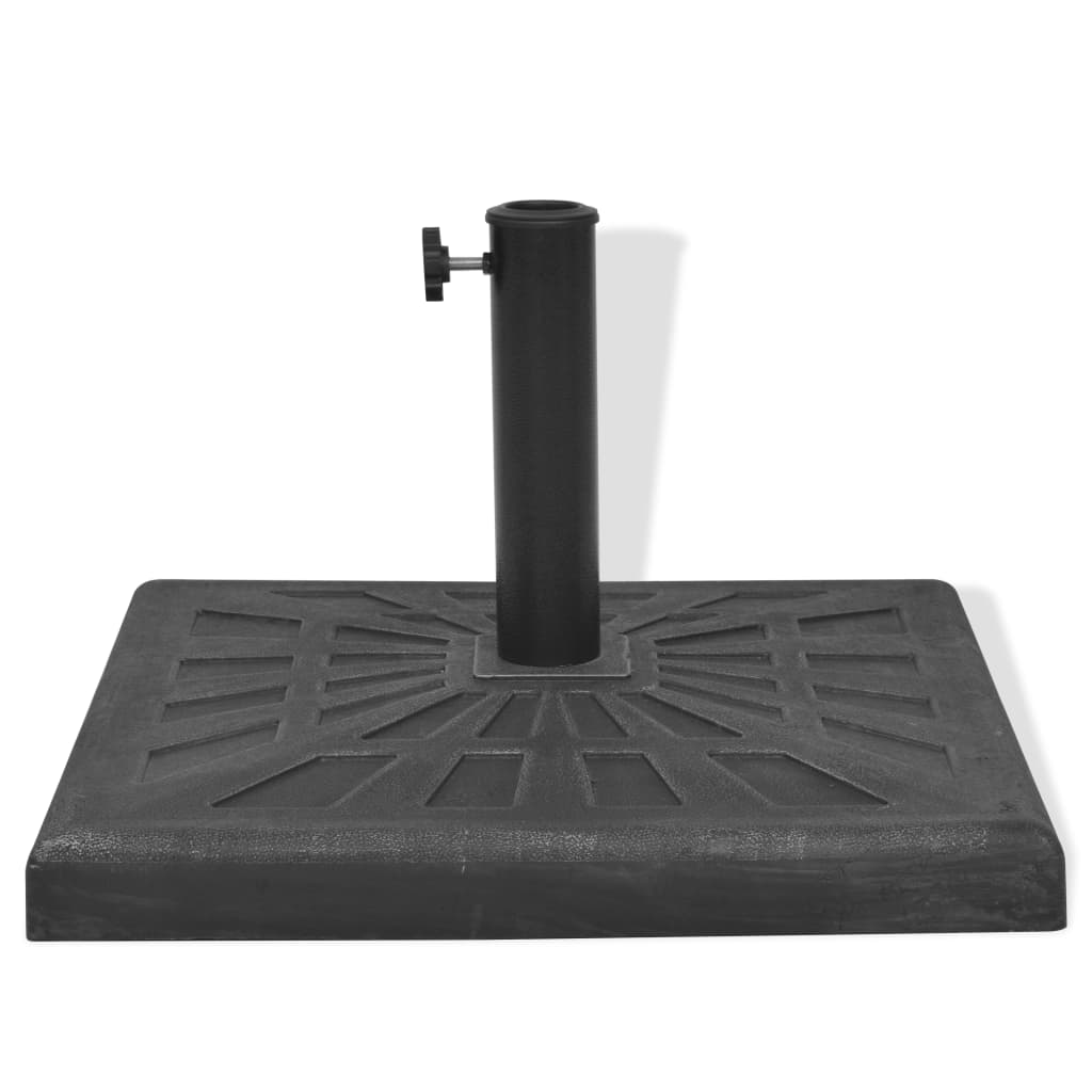 vidaXL Parasol Base Square 19 kg Resin Black