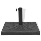 vidaXL Parasol Base Square 19 kg Resin Black