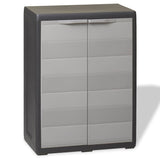 vidaXL Tuinkast met 4 schappen zwart