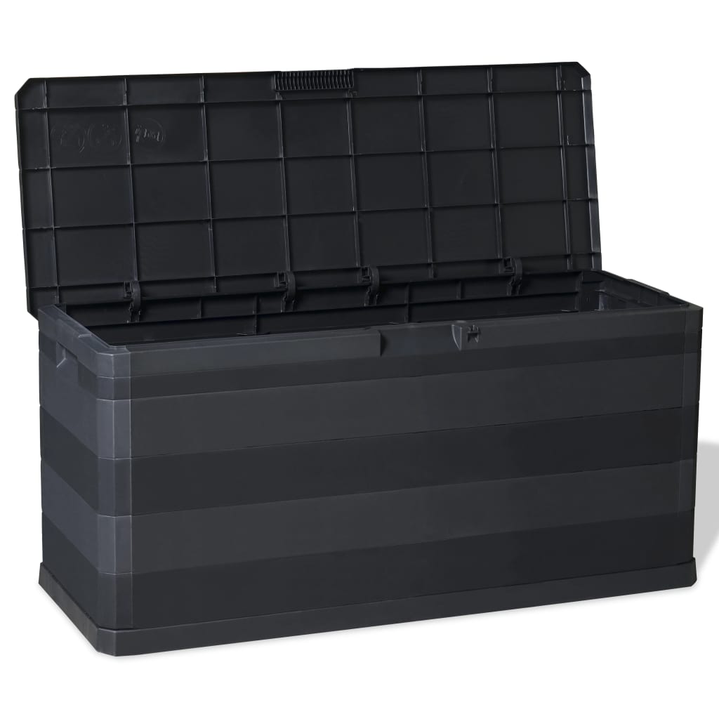 vidaXL Tuinbox 117x45x56 cm zwart