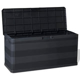 vidaXL Tuinbox 117x45x56 cm zwart