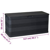 vidaXL Tuinbox 117x45x56 cm zwart