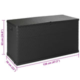 vidaXL Tuinbox 120x56x63 cm polypropeen rattan bruin