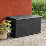 vidaXL Tuinbox 120x56x63 cm polypropeen rattan bruin