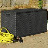 vidaXL Tuinbox 120x56x63 cm polypropeen rattan bruin