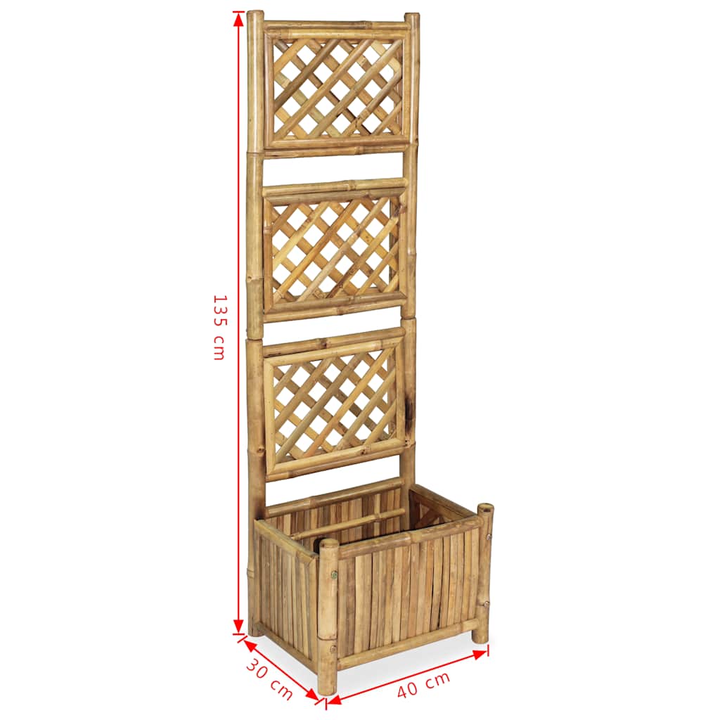 vidaXL Plantenbak verhoogd met rek 40 cm bamboe