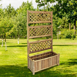 vidaXL Plantenbak verhoogd met rek 40 cm bamboe