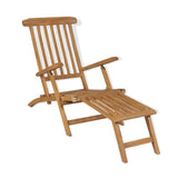 vidaXL Ligstoelen 2 st met voetsteun massief teakhout