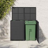vidaXL Containerberging dubbel 148x80x111 cm poly rattan zwart