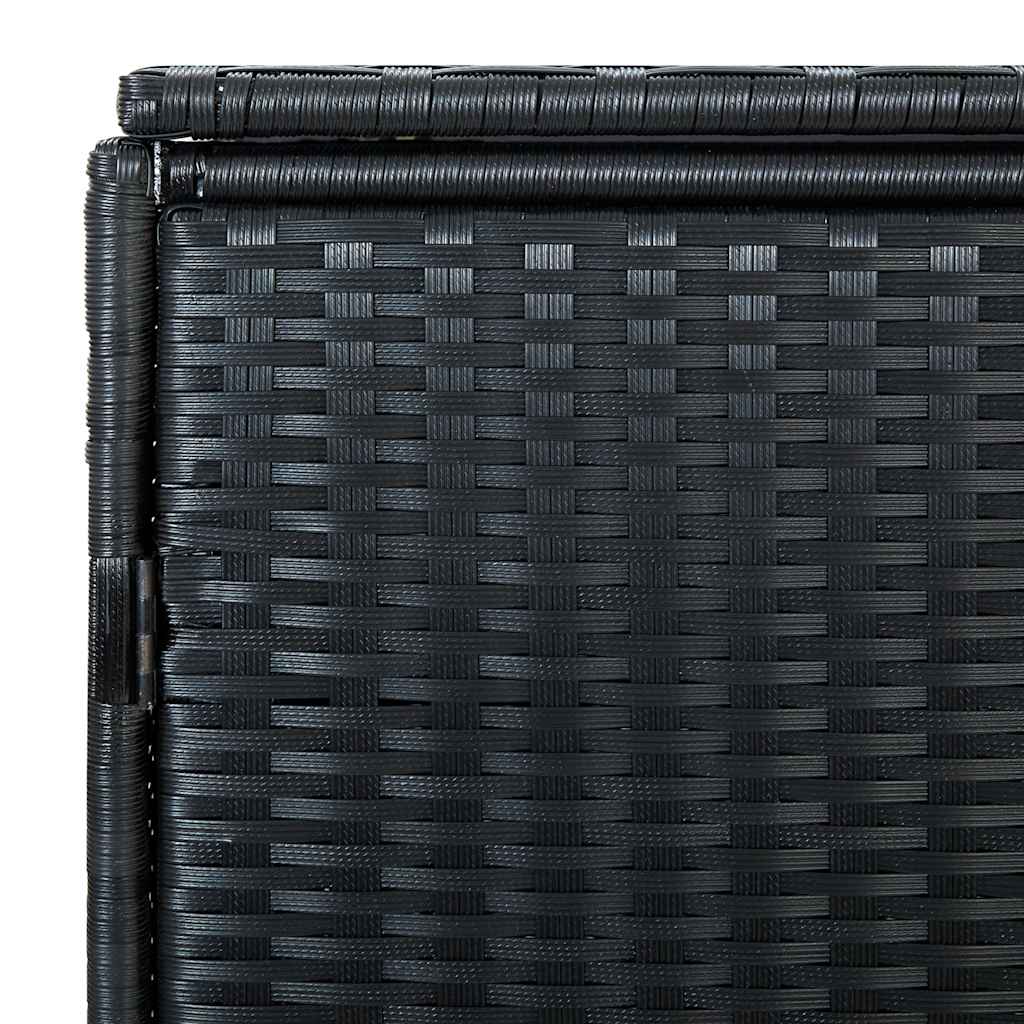 vidaXL Containerberging dubbel 148x80x111 cm poly rattan zwart