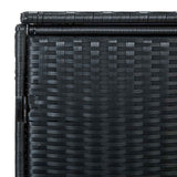 vidaXL Containerberging dubbel 148x80x111 cm poly rattan zwart