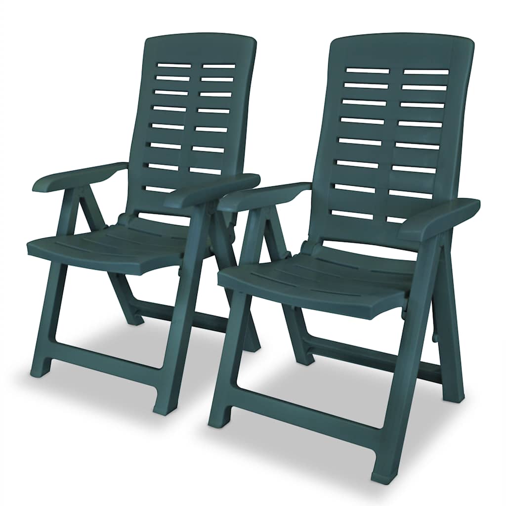 vidaXL Tuinstoelen 4 st verstelbaar kunststof wit