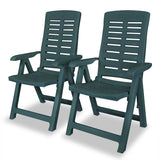 vidaXL Tuinstoelen 4 st verstelbaar kunststof wit