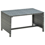 vidaXL 4-delige Loungeset met kussens poly rattan zwart