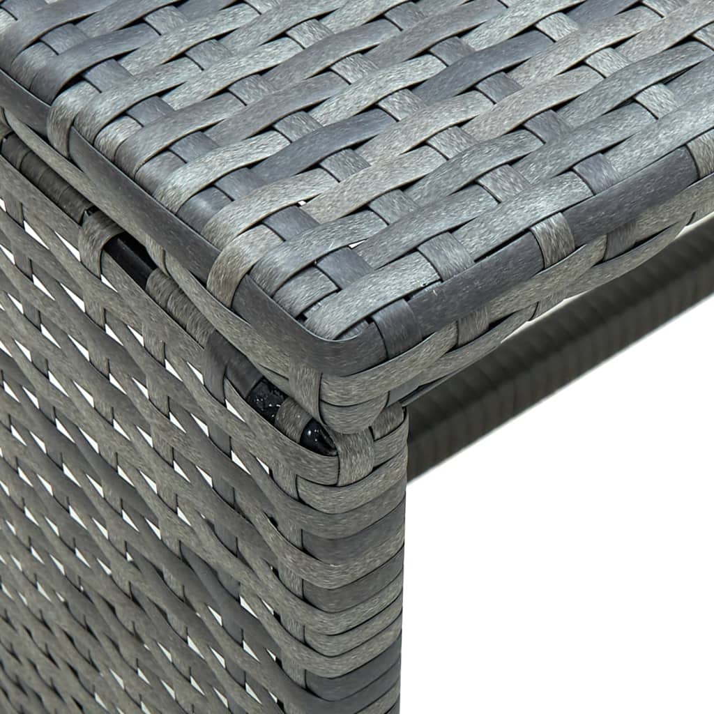 vidaXL 4-delige Loungeset met kussens poly rattan zwart