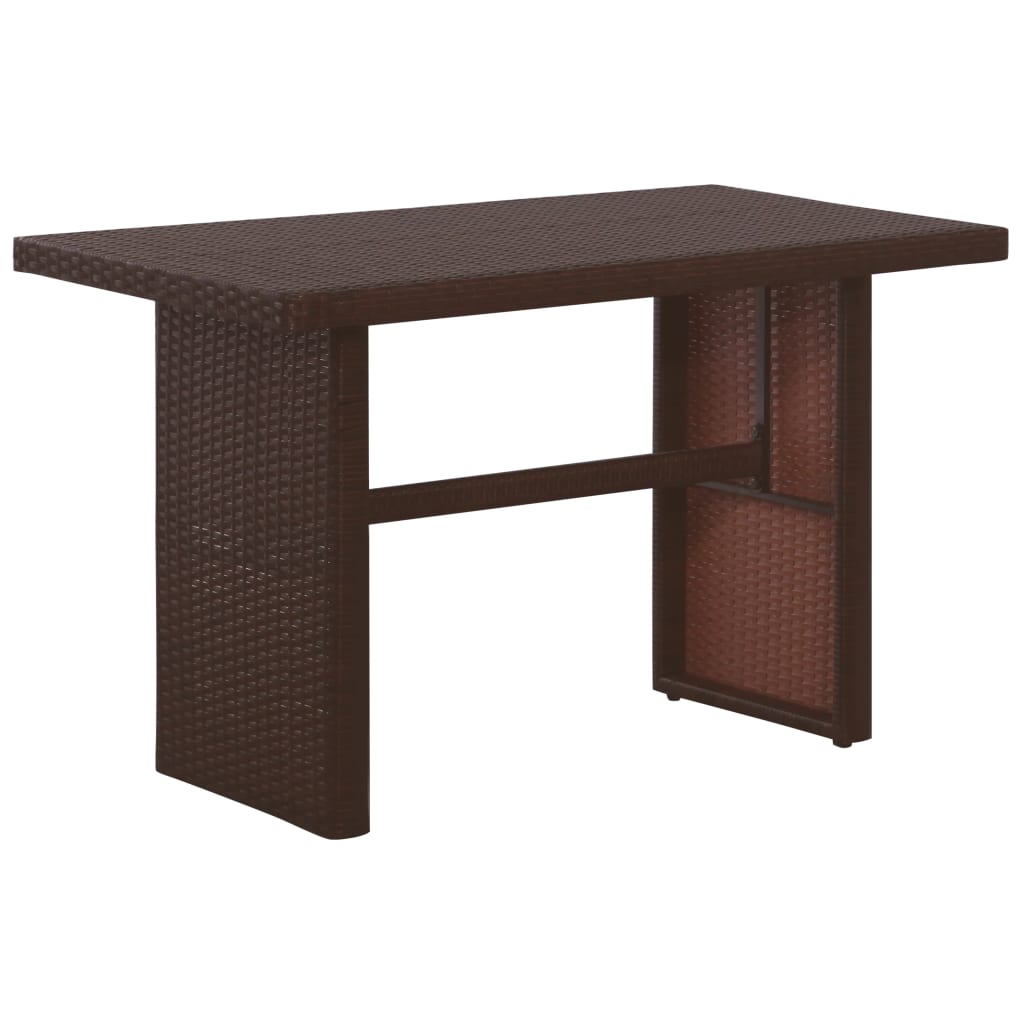 vidaXL 3-delige Loungeset met kussens poly rattan zwart