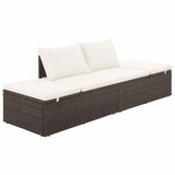vidaXL Tuinbed 195x60 cm poly rattan zwart