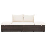 vidaXL Tuinbed 195x60 cm poly rattan zwart