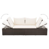 vidaXL Tuinbed 195x60 cm poly rattan zwart