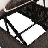 vidaXL Tuinbed 195x60 cm poly rattan zwart
