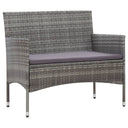 vidaXL Tuinbank 106 cm poly rattan bruin