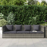 vidaXL Tuinbed 200x60 cm poly rattan grijs