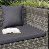 vidaXL Tuinbed 200x60 cm poly rattan grijs