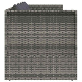 vidaXL Tuinbed 200x60 cm poly rattan grijs