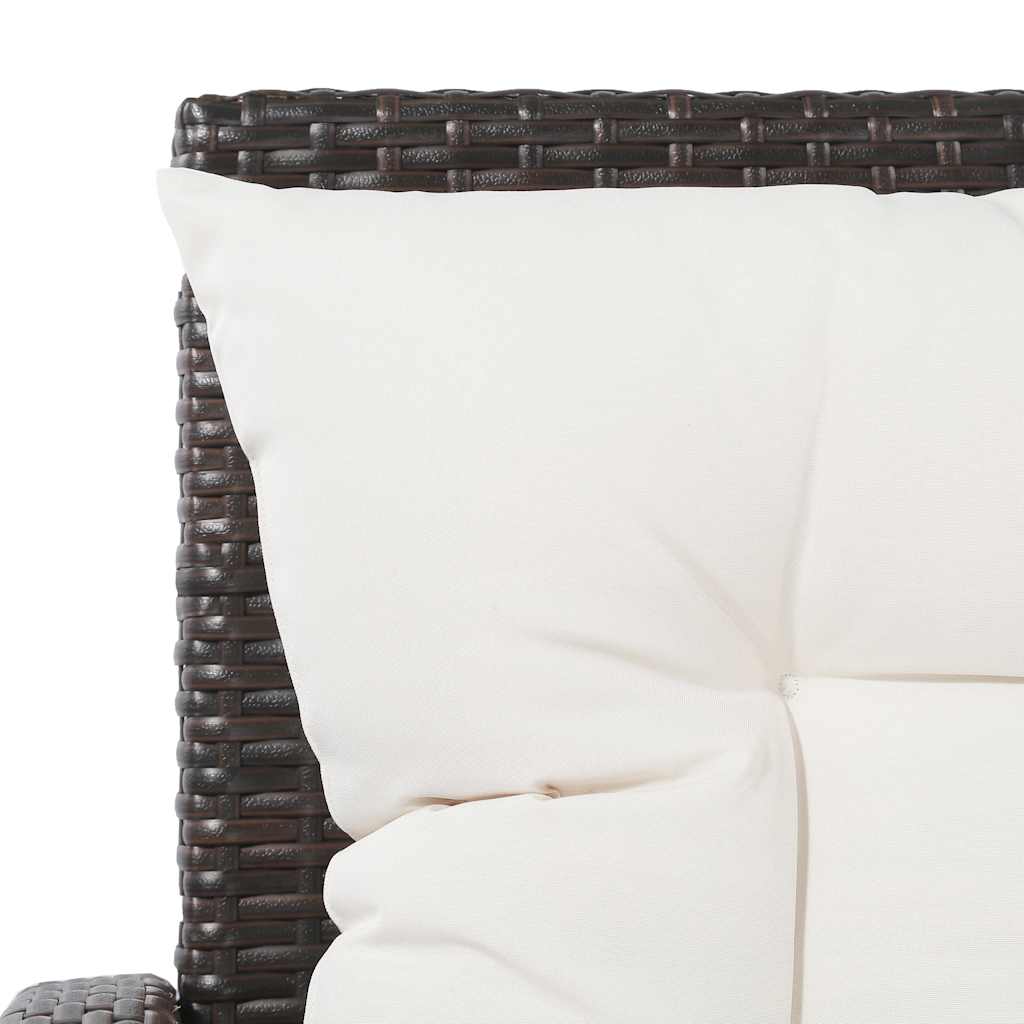 vidaXL 5-piece Lounge Set with Cushions Poly Rattan Black