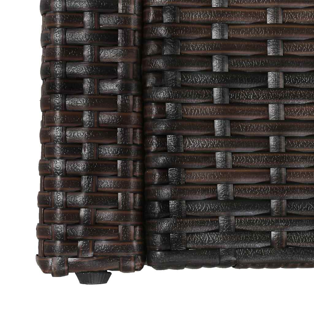 vidaXL 5-piece Lounge Set with Cushions Poly Rattan Black