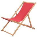vidaXL Folding Beach Chair Eucalyptus Wood and Fabric Cream White