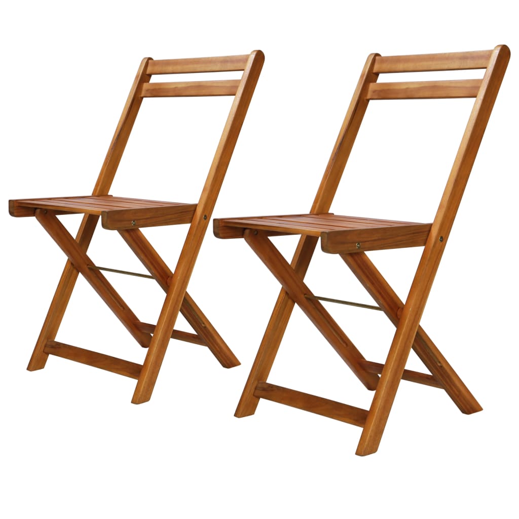 vidaXL Bistrostoelen 4 st inklapbaar massief acaciahout