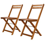 vidaXL Bistrostoelen 4 st inklapbaar massief acaciahout