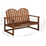 vidaXL 4-delige Loungeset massief acaciahout