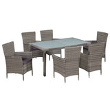 vidaXL 3-delige Tuinset poly rattan bruin