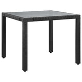 vidaXL 9-piece Garden Dining Set Poly Rattan Black