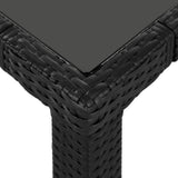 vidaXL 9-piece Garden Dining Set Poly Rattan Black