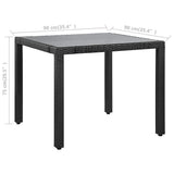 vidaXL 9-piece Garden Dining Set Poly Rattan Black