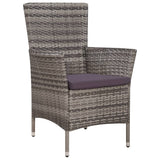 vidaXL 3-delige Bistroset poly rattan bruin