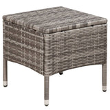 vidaXL 3-delige Bistroset poly rattan bruin