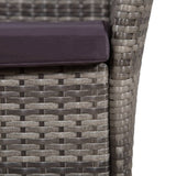 vidaXL 3-delige Bistroset poly rattan bruin